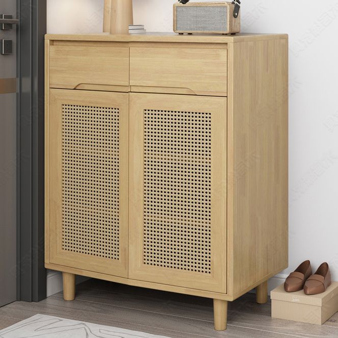 Contemporary Accent Cabinet with Drawers and Doors in Solid Wood