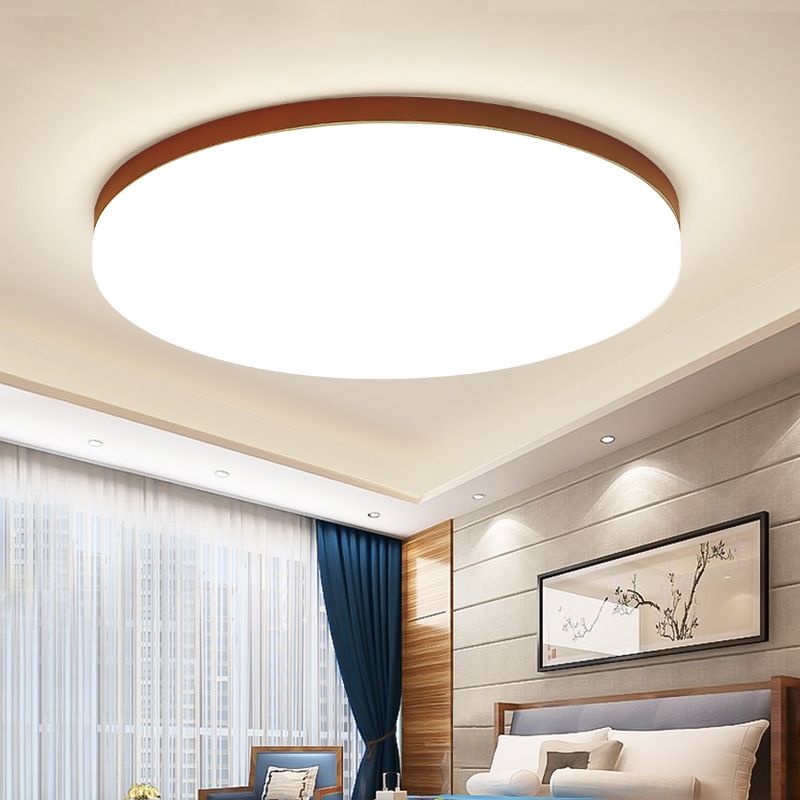 Simple Square Legno Flush Montaggio Soffitto Luce Fissaggio per Bedroom Living Room