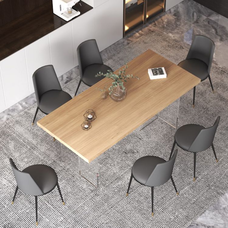Modern Style Dining Table Rectangle Solid Wood Dining Table for Kitchen