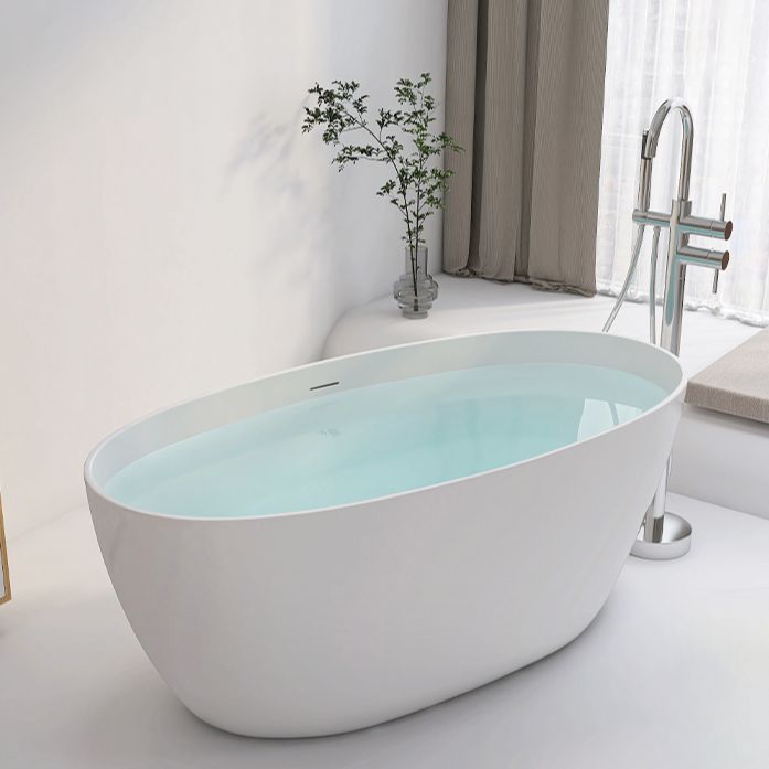 Antique Finish Stand Alone Bath Soaking Modern Oval Bath Tub