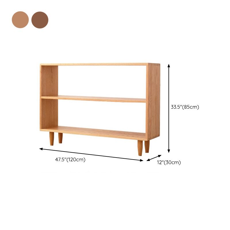 Scandinavian Open Back Bookshelf Standard Wooden Bookcase with Shelves