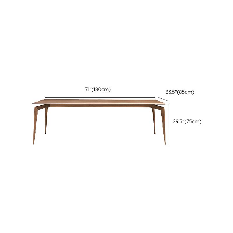 Ash Solid Wood Dining Table Mid-Century Rectangle Dining Table for Dining Room