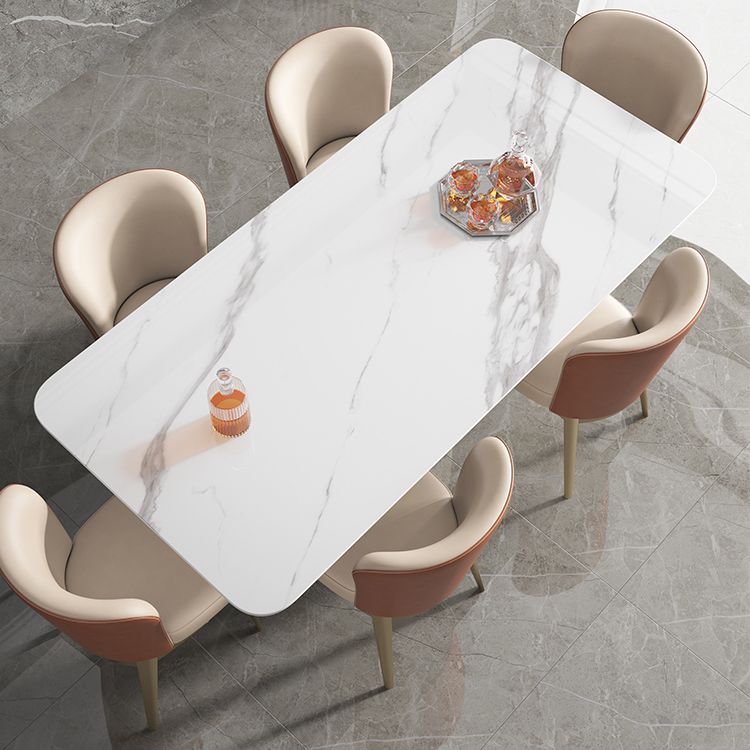 Gold Pedestal Casual Dining Table Traditional Luxury Rectangle Dining Table