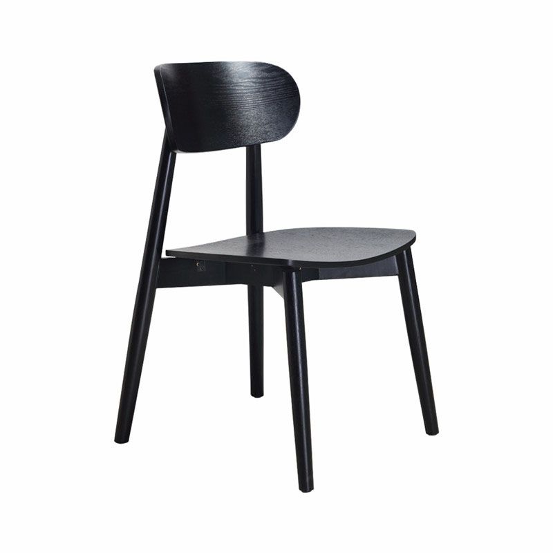 Sillas de comedor de madera estilo moderno Silla auxiliar de comedor con respaldo abierto (juego de 2)