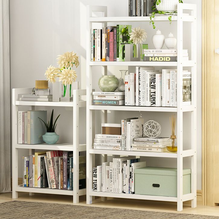 Open Bamboo Home Bookshelf Modern Etagere Shelf Bookcase with Shelves