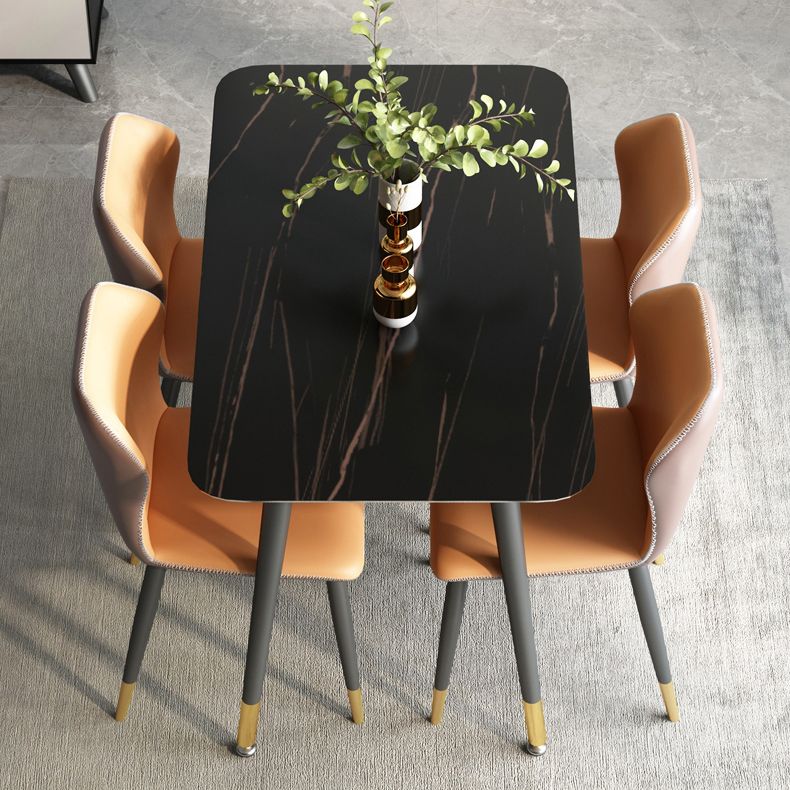 Tavolo da pranzo standard di forma standard minimalista tavolo da pranzo in pietra sinterizzata per cucina