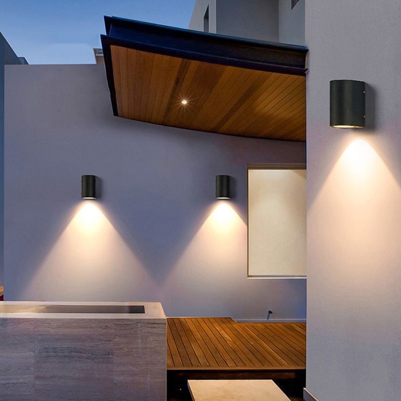 Cylinder 1 - Light Wall Lighting Fixture Aluminum Wall Sconce in Black