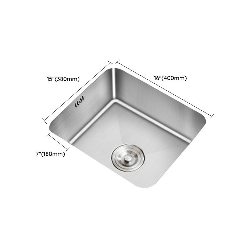 Modern Style Kitchen Sink Stainless Steel Overflow Hole Design Kitchen Sink with Faucet