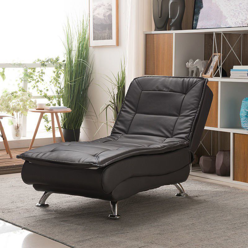 Basic Four Leg Armless Chair with Adjustable Sewn Pillow Back