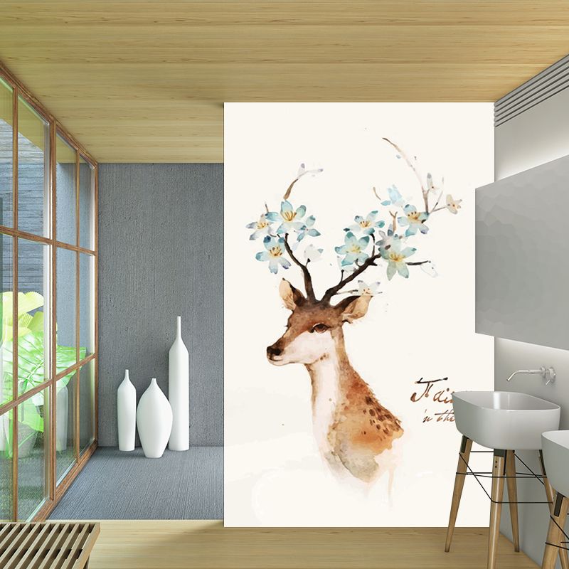 Waterproof Sika Deer Murals Wallpaper Customized Modern Art Wall Decor for Living Room