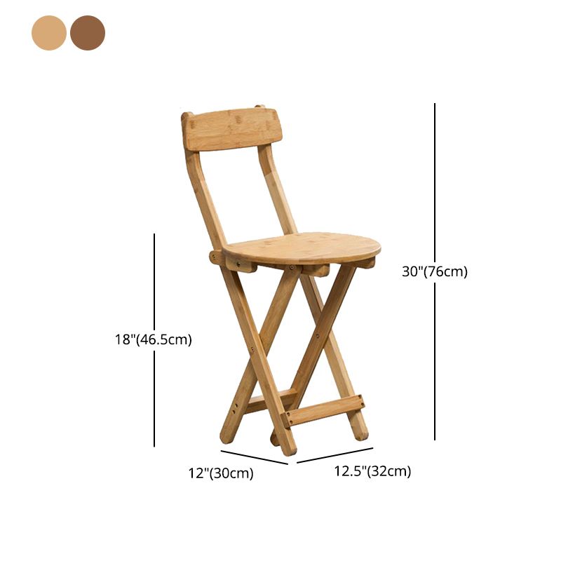Indoor Simple Armless Wood Barstool Folding Single Counter Stool
