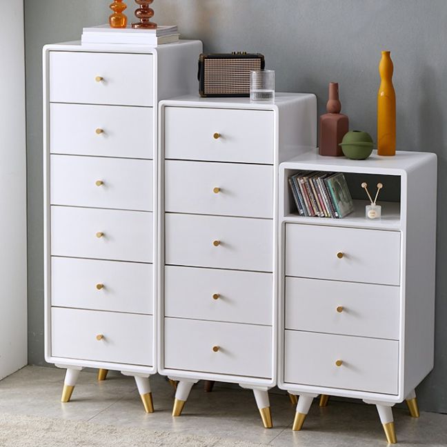 Solid Wood Accent Chest Mid Century Modern 15.7" D Cabinet with Drawers