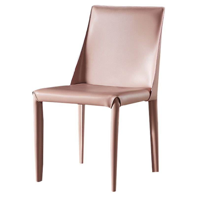 Metal moderno que cena la silla sin brazos del comedor de cuero de la silla para el uso del restaurante