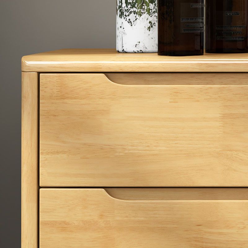 Contemporary Horizontal Double Dresser Wooden Storage Dresser for Bedroom