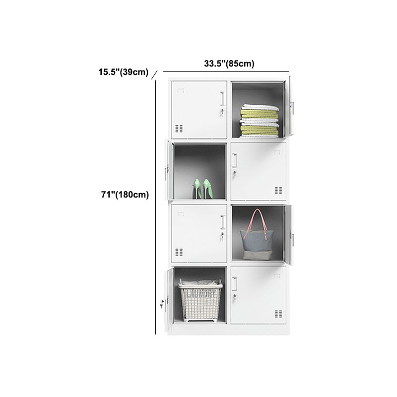 Metal White Storage Cabinet Contemporary Cabinet for Bathroom