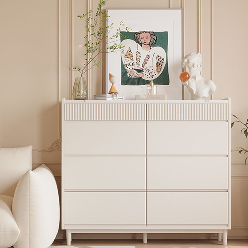 Contemporary Dresser White Storage Chest Dresser with Drawers