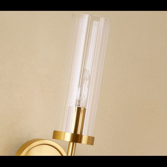 Lampe murale en verre d'éclairage mural cylindrique contemporain pour le salon