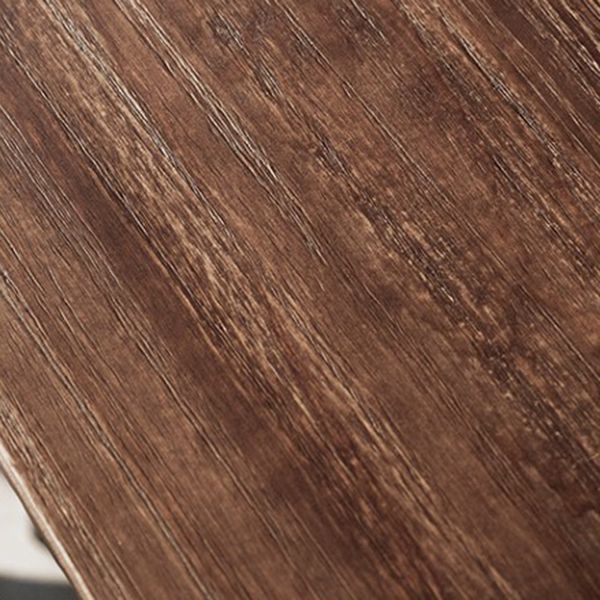 Industrial Dark Brown Dining Table Set 1/2/3/5 Pcs Solid Wood Dinette Set