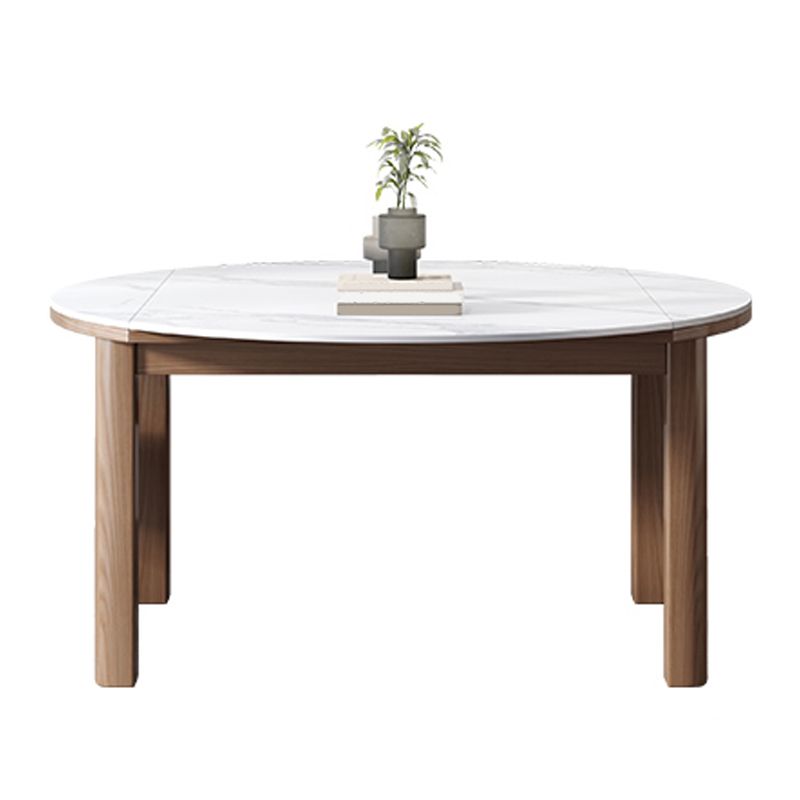 Eigentijdse ronde verlengbare eettafel gesinterde stenen eettafel voor keuken
