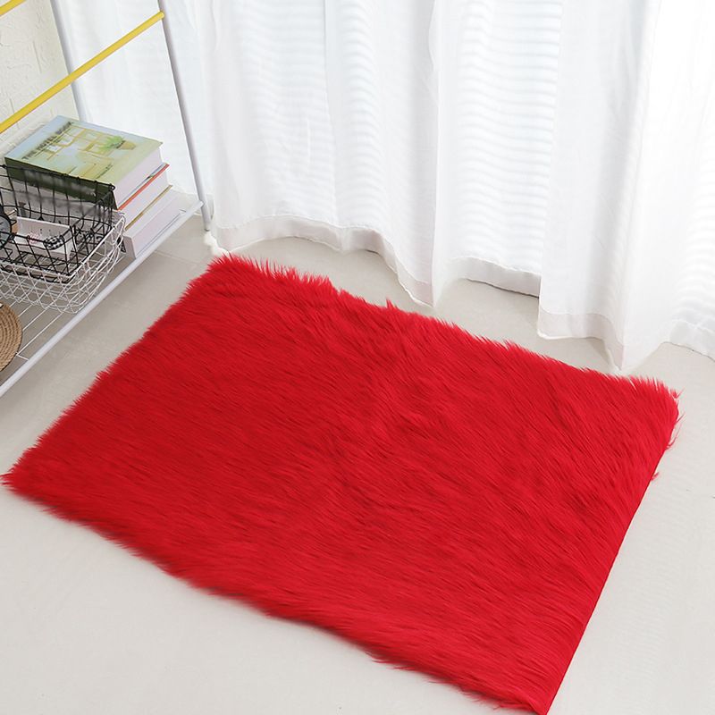 Tappeto a più colorato alla moda in finto lana in finto moquette in lavatrice in lavatrice per animali domestici tappeto non slip per camera da letto per camera da letto