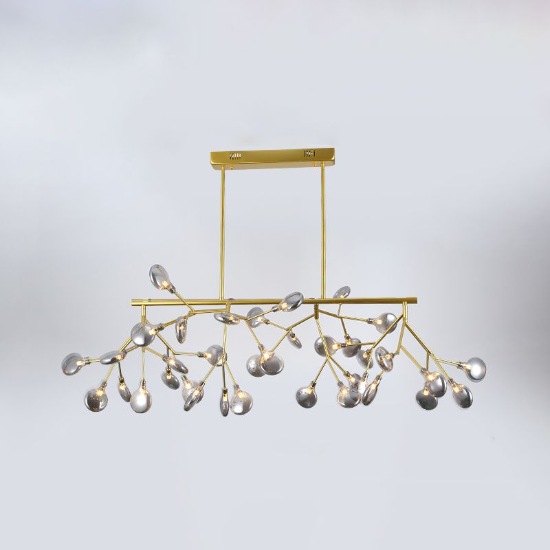 Heracleum Island Pendant Light Contemporary Metallic Dining Room Suspension Lamp