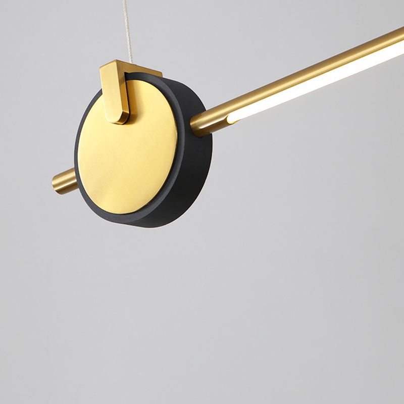 Stick geformte Anhängerlampe postmoderne Metall -Esszimmer LED Island Light