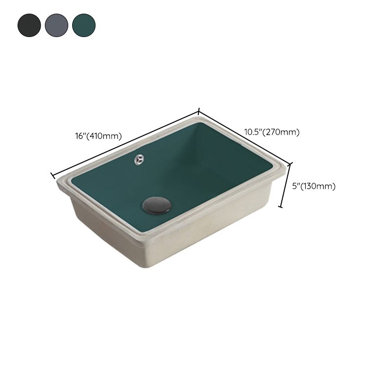 Modern Undermount Bathroom Sink Rectangular Undermount Bathroom Sink with Overflow