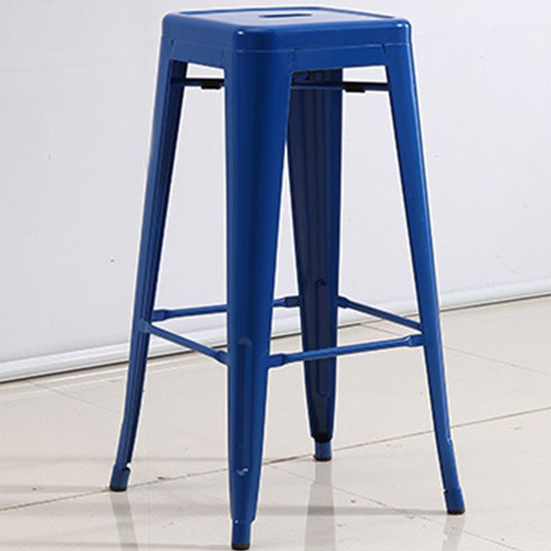Industrial Backless Counter Stool Metal Counter Height Stools for Kitchen