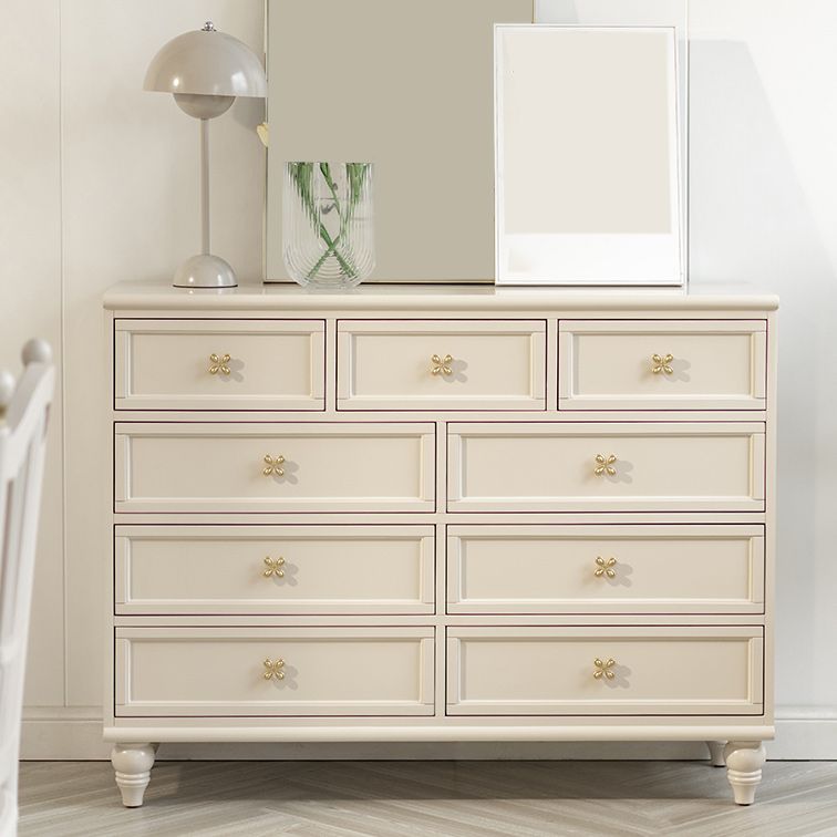 Glam Lingerie Chest Rubber Wood Horizontal Storage Chest for Bedroom