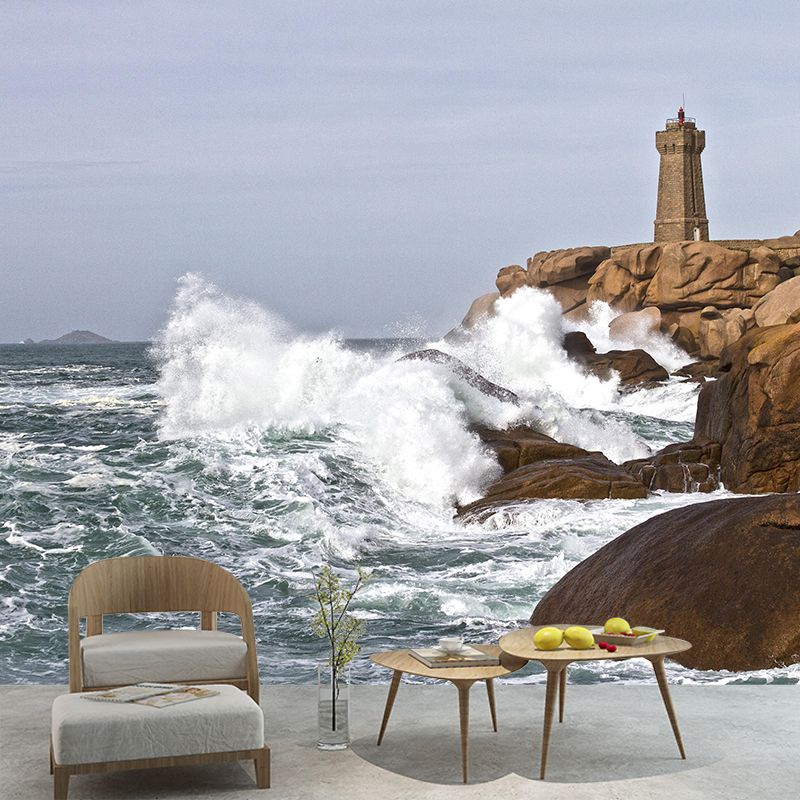 Photography Nautical Mural Wallpaper Lighthouse Scene Bathroom Wall Murals