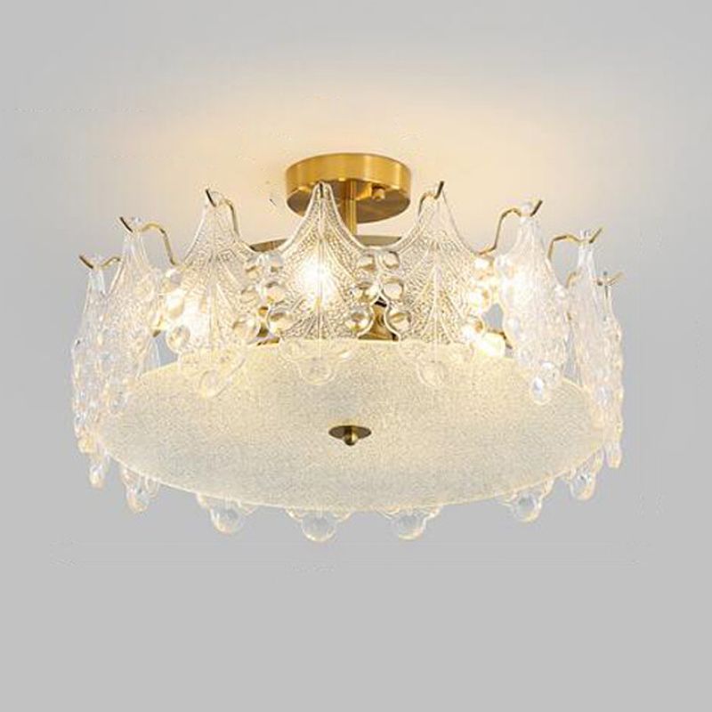 Nordic Ceiling Light Household Glass Flush Mount Light Fixture for Bedroom