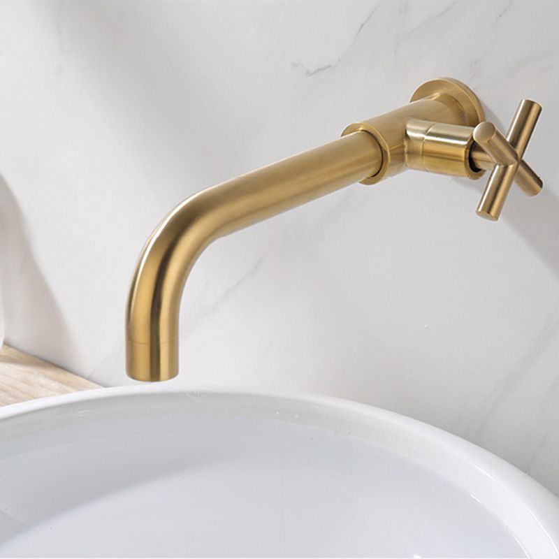 Glam 1-Handle Bathroom Sink Faucet Circular Wall Mounted Bathroom Faucet