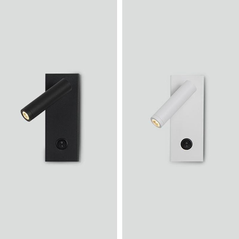 Single Contemporary White/Black LED Metallic Wall Mounted for Bedroom