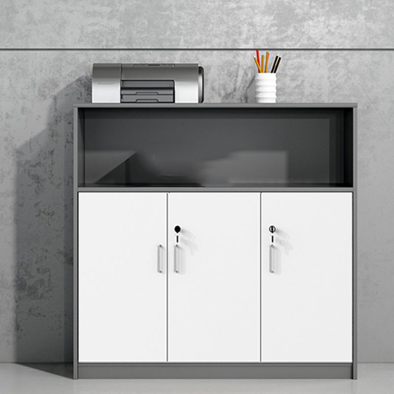 Contemporary File Cabinet Wooden Frame Storage Lateral Filing Cabinet