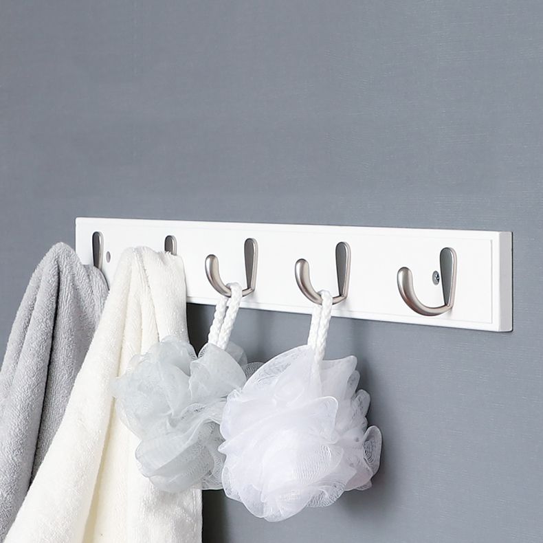 Modern Wood Coat Rack Wall-Mounted with Hooks Entry Hall Tree