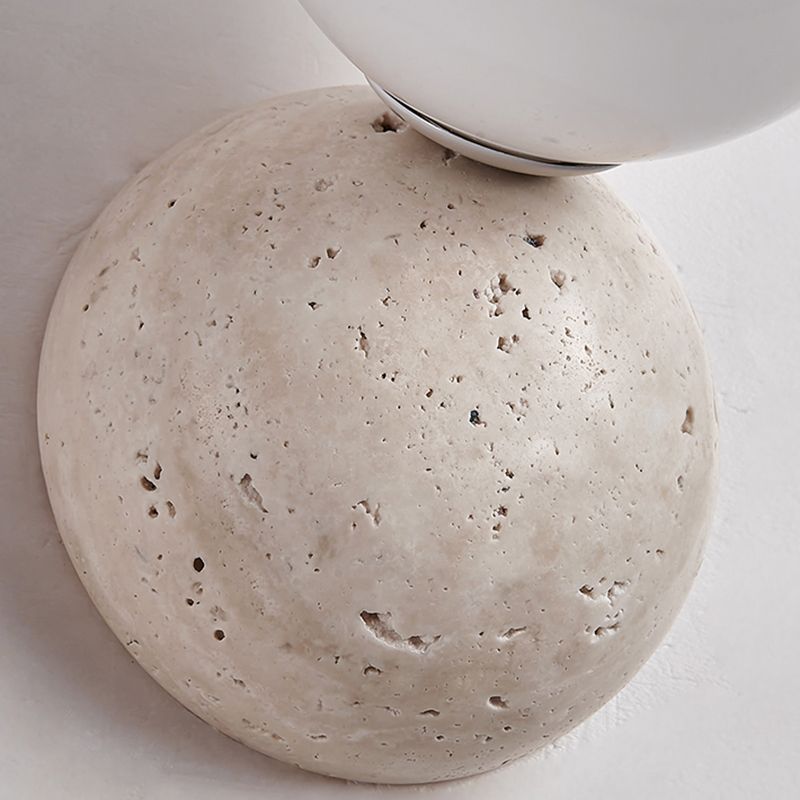 Modern Style Wall Lamp Stone Wall Mount Lamp with Glass Shade for Bedroom