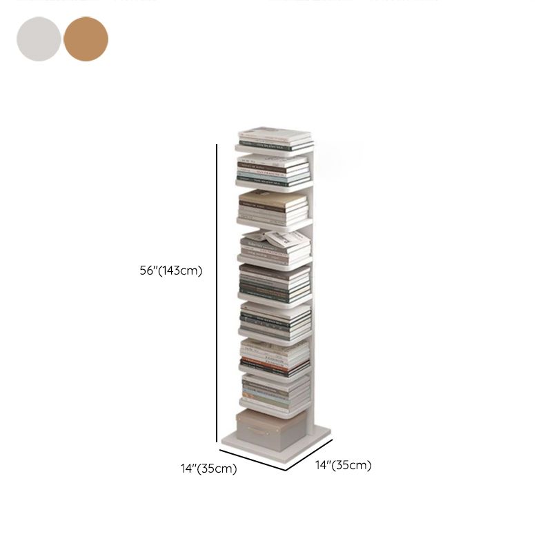 Modern Engineered Wood Bookshelf Standard Bookcase with Shelves