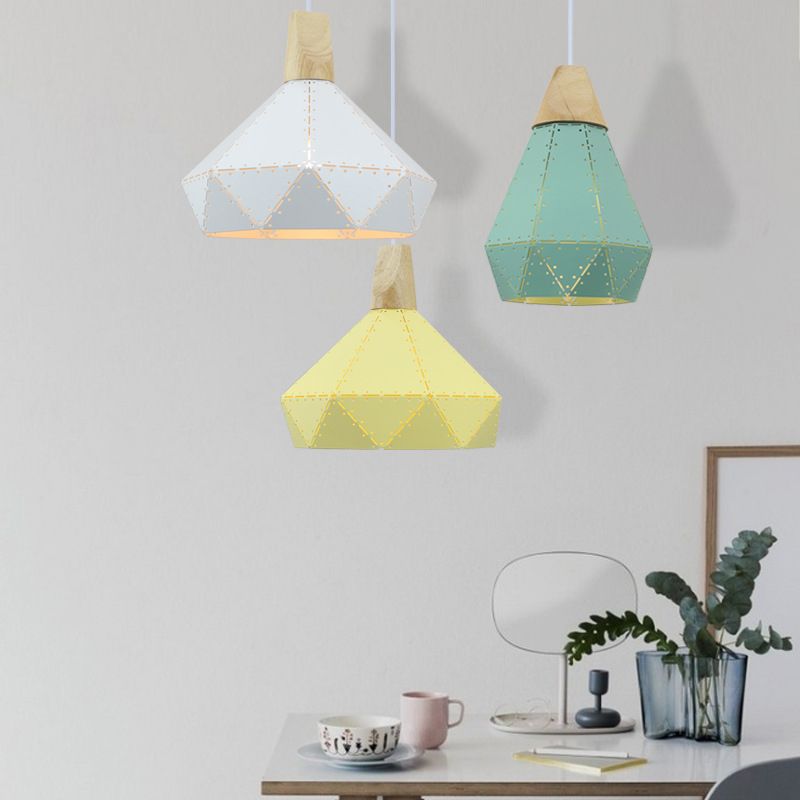 Metall Diamond Hanging Lamp Kit Moderner Stil Down Lighting Anhänger für Esszimmer