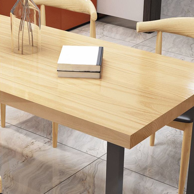 Industrial Dining Table Set 1/5/7 Pieces Solid Wood Dining Table with Chairs