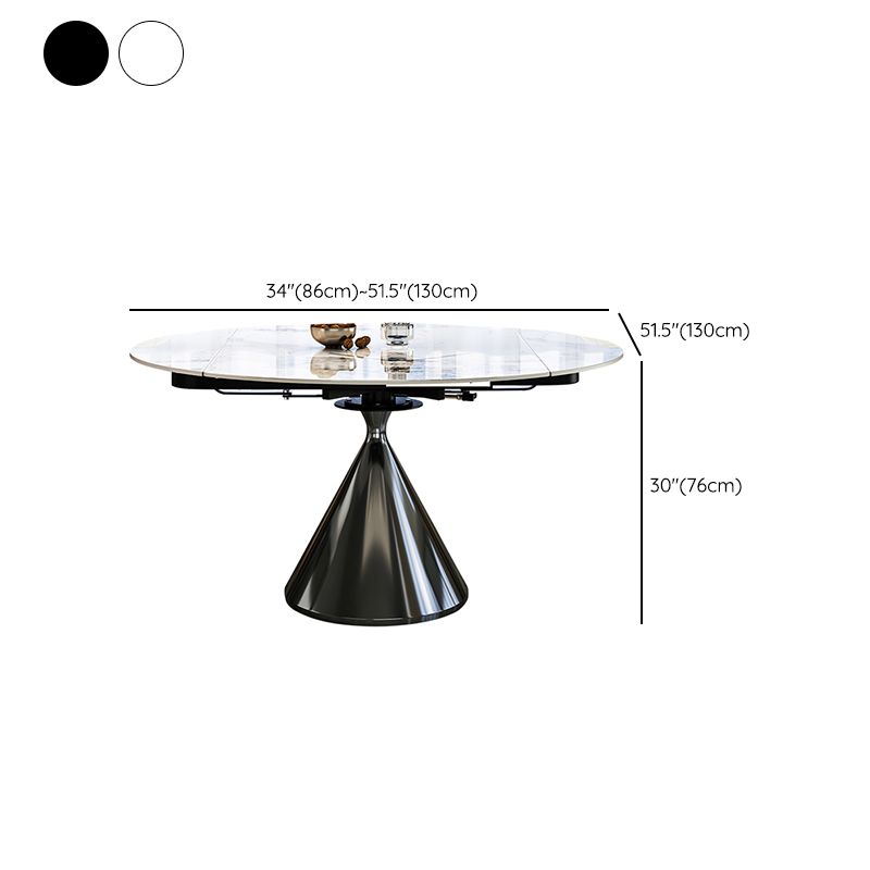 Contemporary 1/2/7 Pieces Furniture Round Stone Dining Set for Home