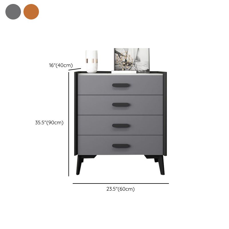 Contemporary Bedroom Stone Storage Chest Vertical Chest with Black Legs