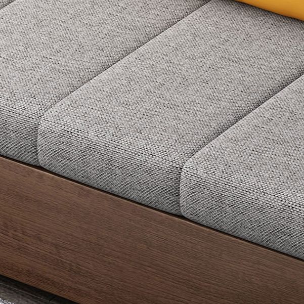 29" Wide Contemporary Sofa Futon Gray Storage Fabric Sleeper Sofa