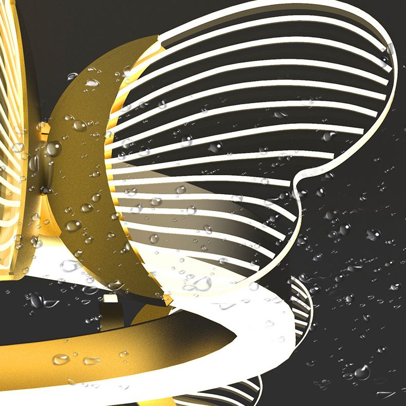 Zeitgenössische lineare Flush -Leuchten Metall -Flushmount -Beleuchtung in Gold