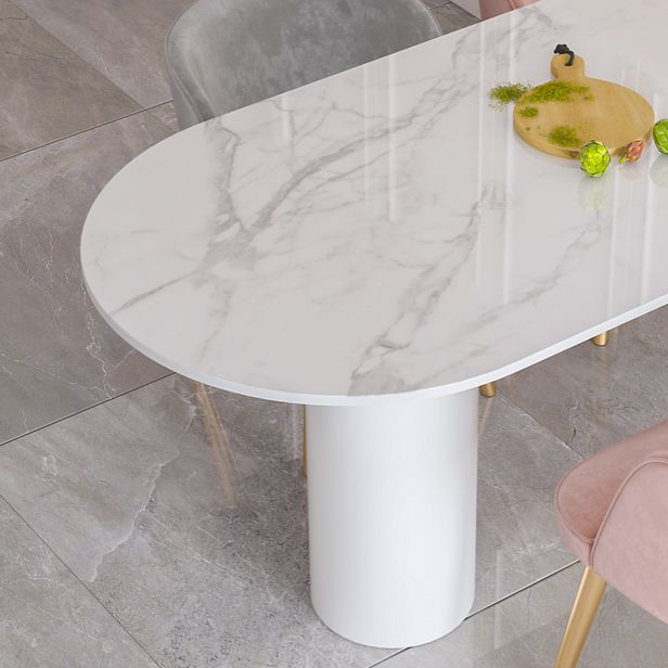 Freeform Sintered Stone White Table Simplicity 3 Legs Table for Home