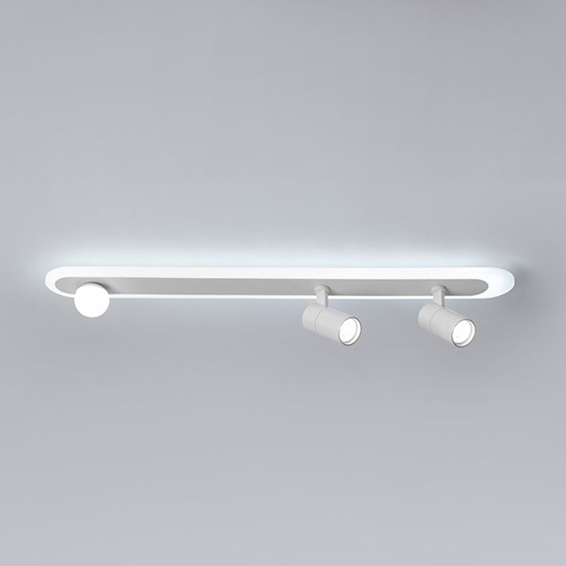 Modern Style Geometry Ceiling Fixtures Metal Ceiling Mounted Lights in White