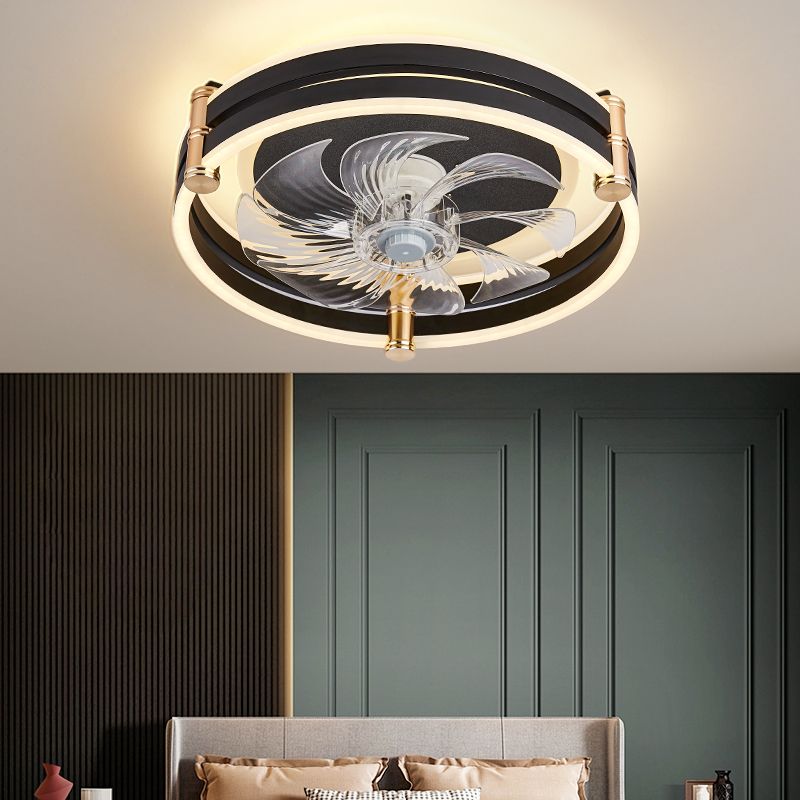 Modern Style LED Ceiling Fan Light Creative Flush Mount Light for Living Room