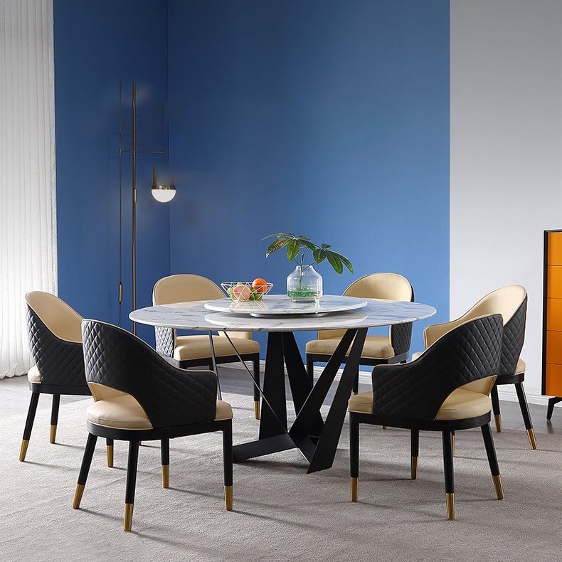 Upholstered Dining Chairs Contemporary Kitchen Chair with Wood Legs