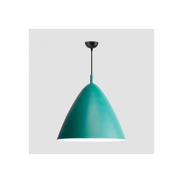 Nordic Candy Colored Pendant Fixture Pyramid Shade 10.5/13/16 Inch Wide One Light Aluminum Hanging Light for Cafe