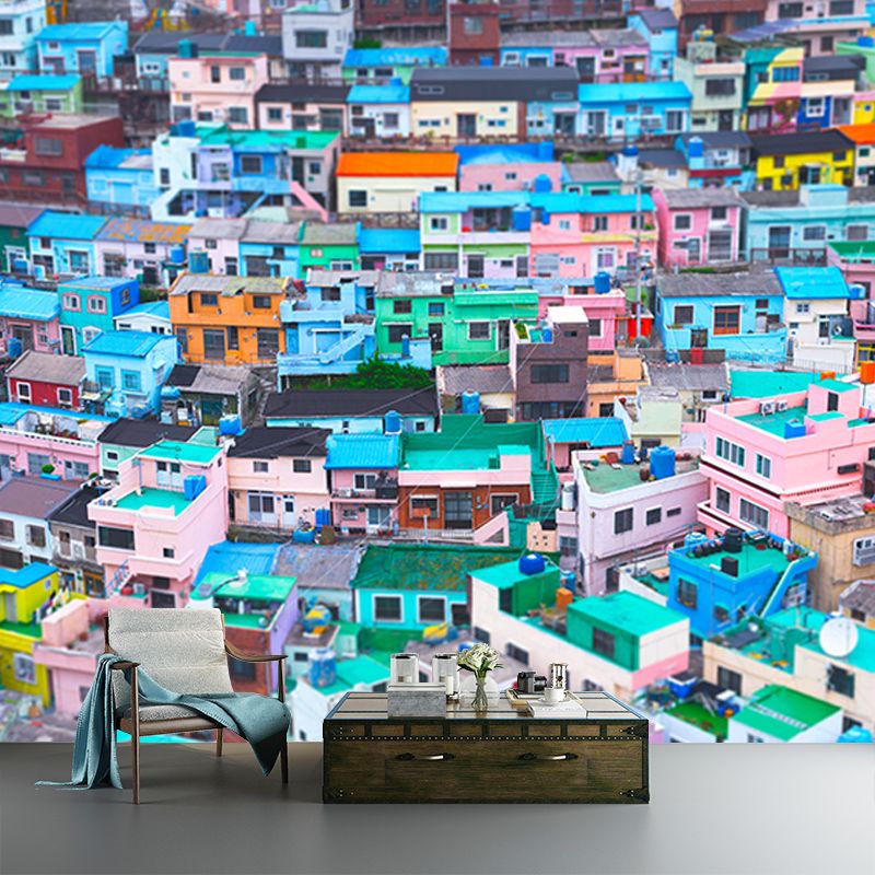 Environment Friendly Resistant Mural Wallpaper Village Living Room Wall Mural