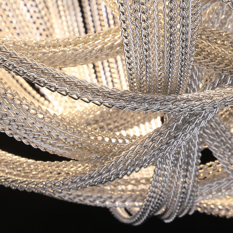 Contemporary Aluminum Ceiling Pendant Light Tassel Hanging Pendant Light for Living Room